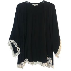 Umgee kimono duster open front crochet hippie boho